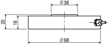 壓扭復合傳感器CAZF-YN98外形尺寸圖2