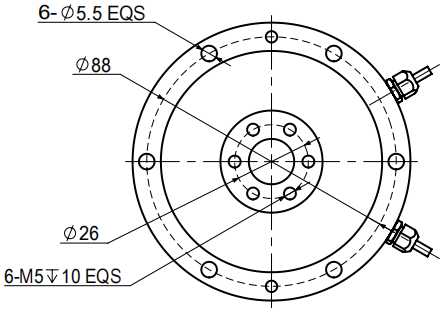壓扭復合傳感器CAZF-YN98外形尺寸圖3
